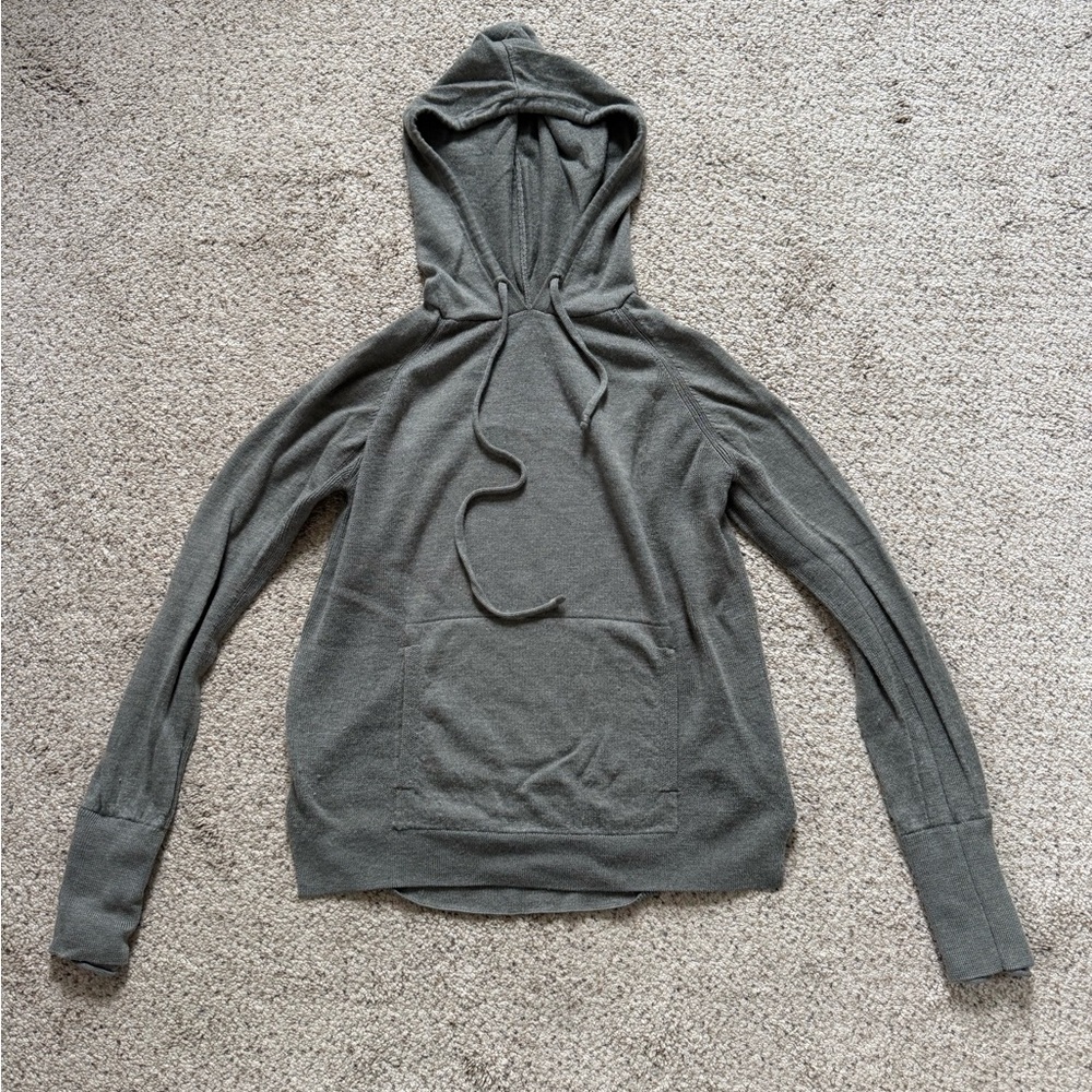 lululemon athletica Olive Green Hooded Knit Pullover